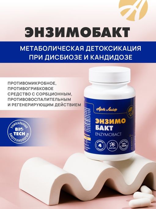 Арт Лайф - Энзимобакт 60 капс. - Метаболическая детоксикация при ...