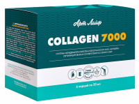 Арт Лайф - Напиток Коллаген 7000 (6 флаконов по 50 мл) - Питьевой коллаген с гиалуроновой кислотой, витамином Е и биотином