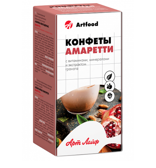 Арт Лайф - Конфеты обогащенные Амаретти с гранатом 100 г