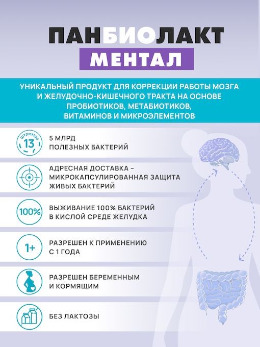 Арт Лайф - Панбиолакт Ментал 60 капс. - Психобиотик для коррекции ...