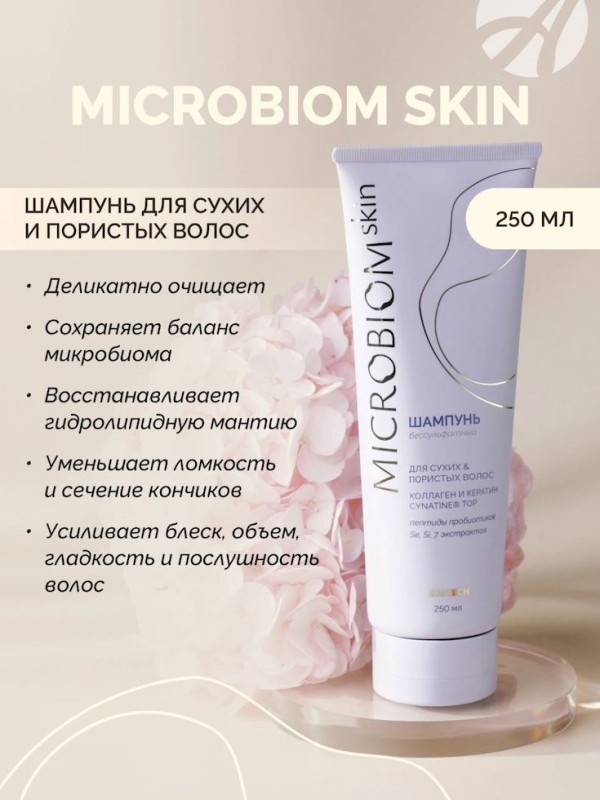 Арт Лайф - Шампунь для сухих и пористых волос Микробиом Скин (Microbiom Skin) 250мл